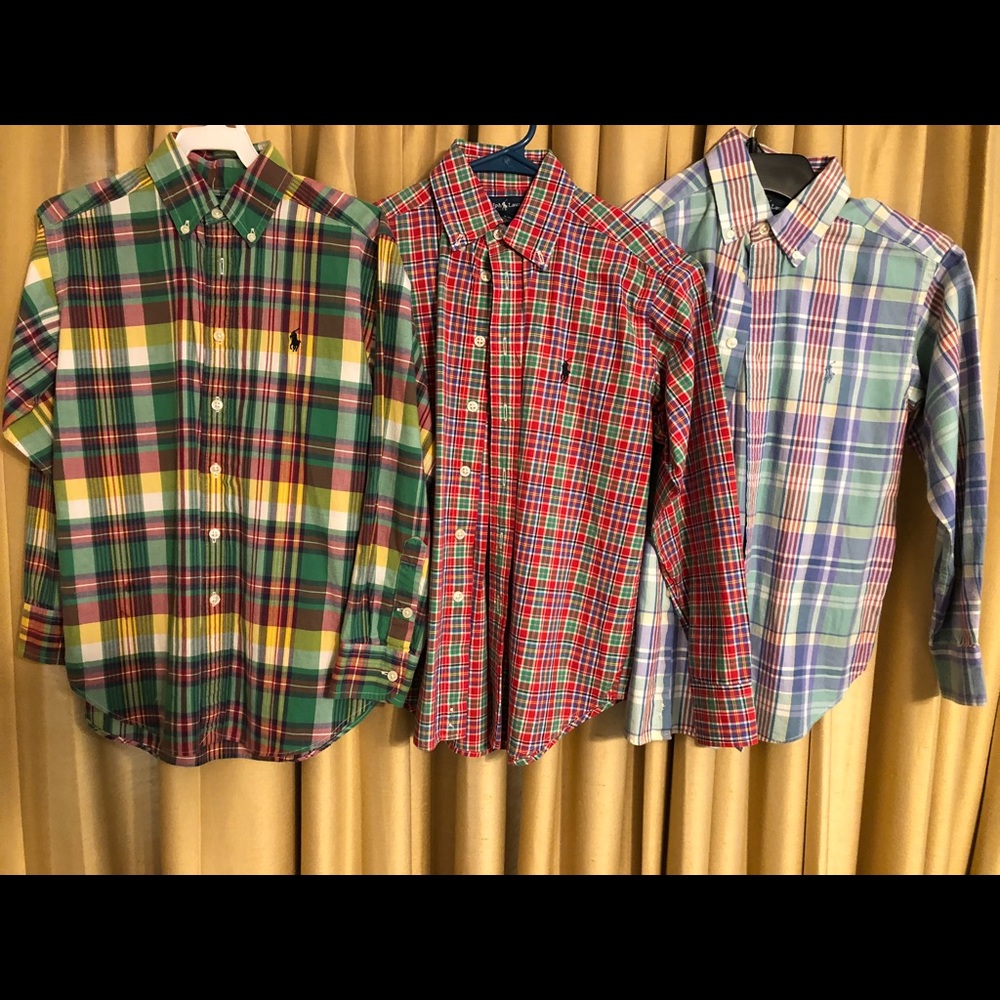 3 Ralph Lauren button down collar shorts boys S/8